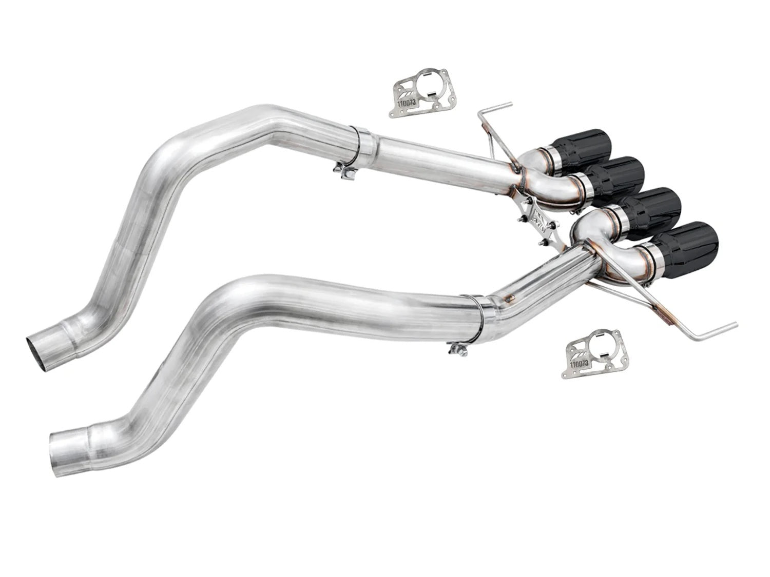 AWE Tuning C7 Corvette Exhaust System with Dual Rear Exit and Black Tips, 3 Inch Diameter, Stainless Steel