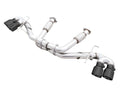 AWE Tuning C8 Corvette Exhaust Kit with Quad Black Tips and 3-inch Diameter Cat-Back System
