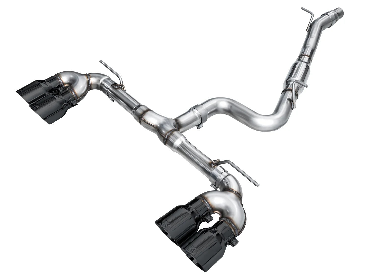 AWE Tuning 3020-43658 Track Edition Cat-Back Exhaust System for Volkswagen Golf R, 2.0L, Dual Rear Exit, 3-Inch Diameter, Black Tips