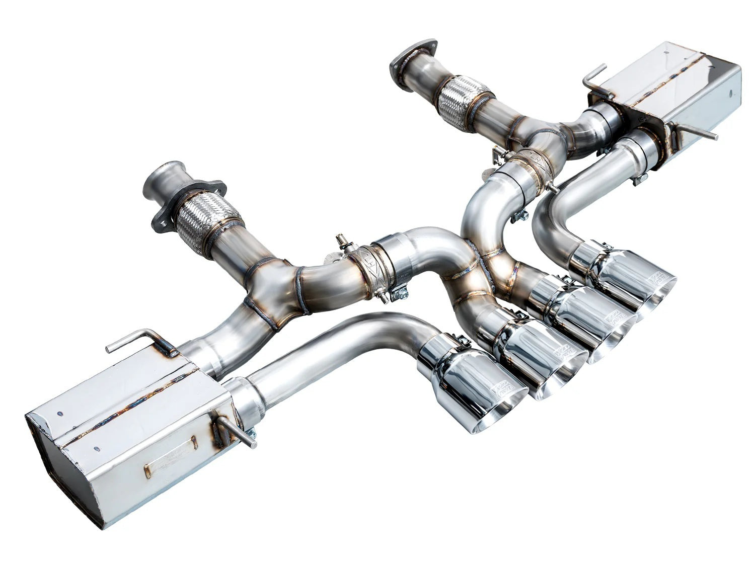 AWE Tuning 3025-42906 SwitchPath Cat-Back Exhaust System for Chevrolet Corvette 2023-2026 with 3-Inch Diameter Dual Center Rear Exit and Polished Stainless Tips