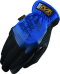 Mechanix Wear FastFit Gloves MFF-03-010 Large Synthetic Leather with Elastic Cuff Black and Blue