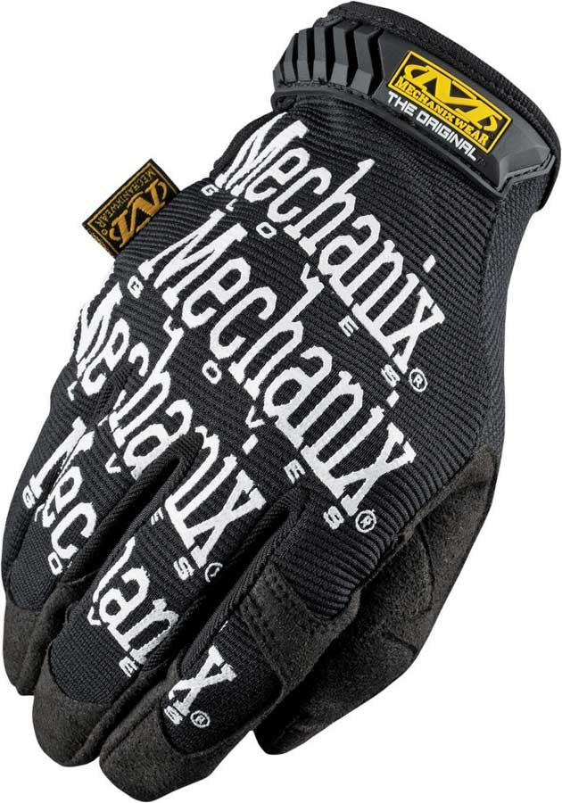 Mechanix Wear MG-05-011 Original Gloves with Hook and Loop Closure, Spandex and Synthetic Leather, Black, X-Large Pair