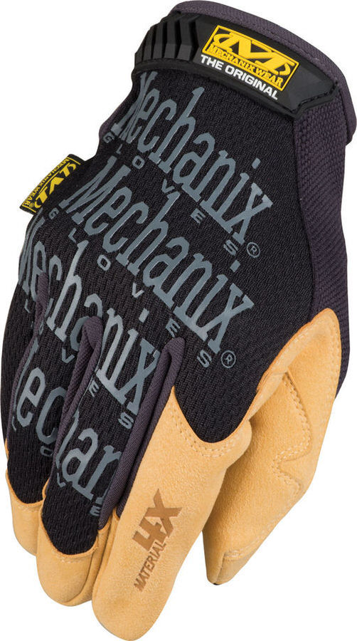 Mechanix Wear MG4X-75-011 Material 4X Original Work Gloves with Hook and Loop Closure, Synthetic Leather, Black and Tan, X-Large Pair