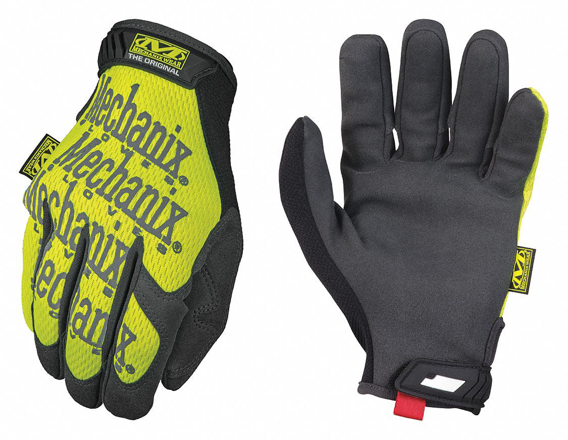 Mechanix Wear SMG-91-011 Hi-Vis Synthetic Leather Work Gloves, X-Large, Yellow and Black