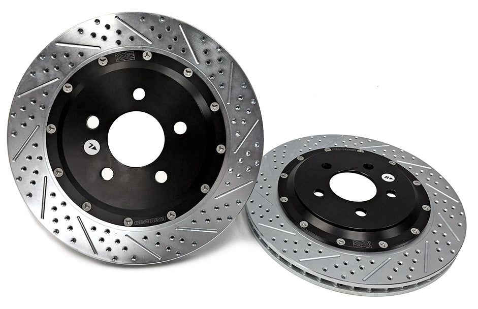 Baer Brakes 2262023 EradiSpeed+ Rear Brake Rotors, 12.99 Inch Drilled and Slotted Iron Pair for Ford Mustang 2015-2016