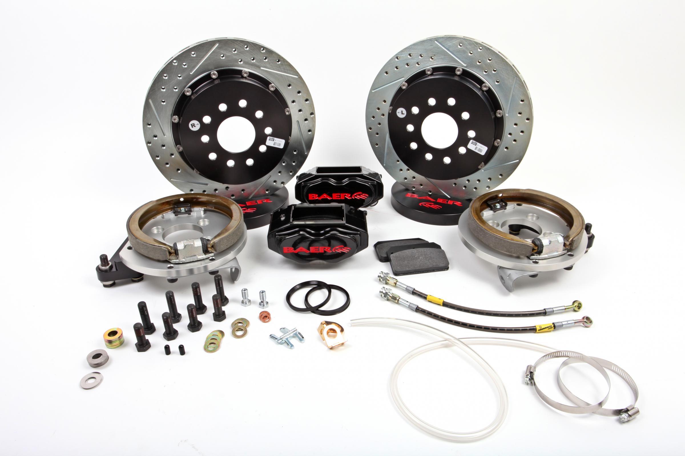 Baer Brakes SS4-Plus Rear Brake Kit with 4 Piston Calipers and 13-Inch Drilled Slotted Rotors for Big Ford Trucks