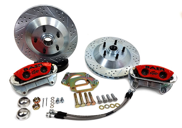 Baer Brakes 4301551R Classic Series Rear 2-Piston Caliper and 13 Inch Drilled Slotted Iron Rotor Kit for GM A-Body, F-Body, X-Body 1964-1974