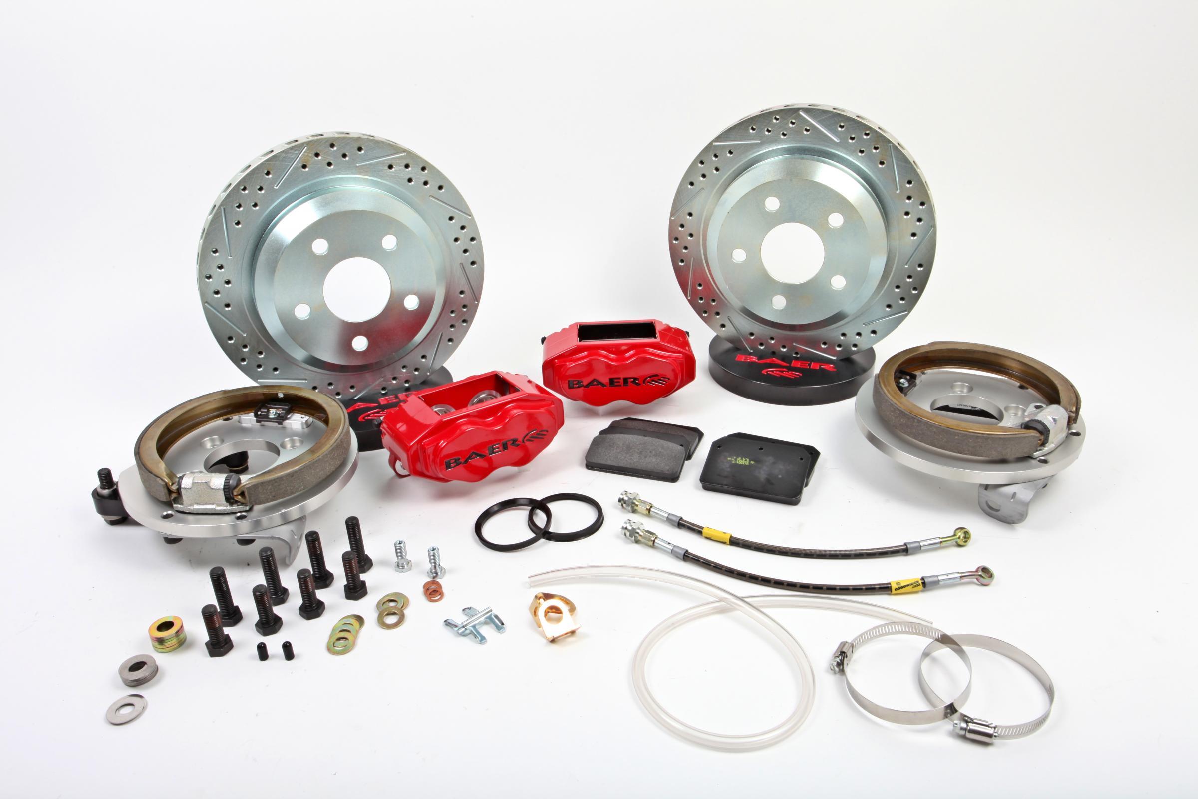 Baer Brakes 4302308R Rear SS4 Brake System with 4 Piston Calipers and 12-Inch Drilled and Slotted Rotors for GM A-Body 1964-1977