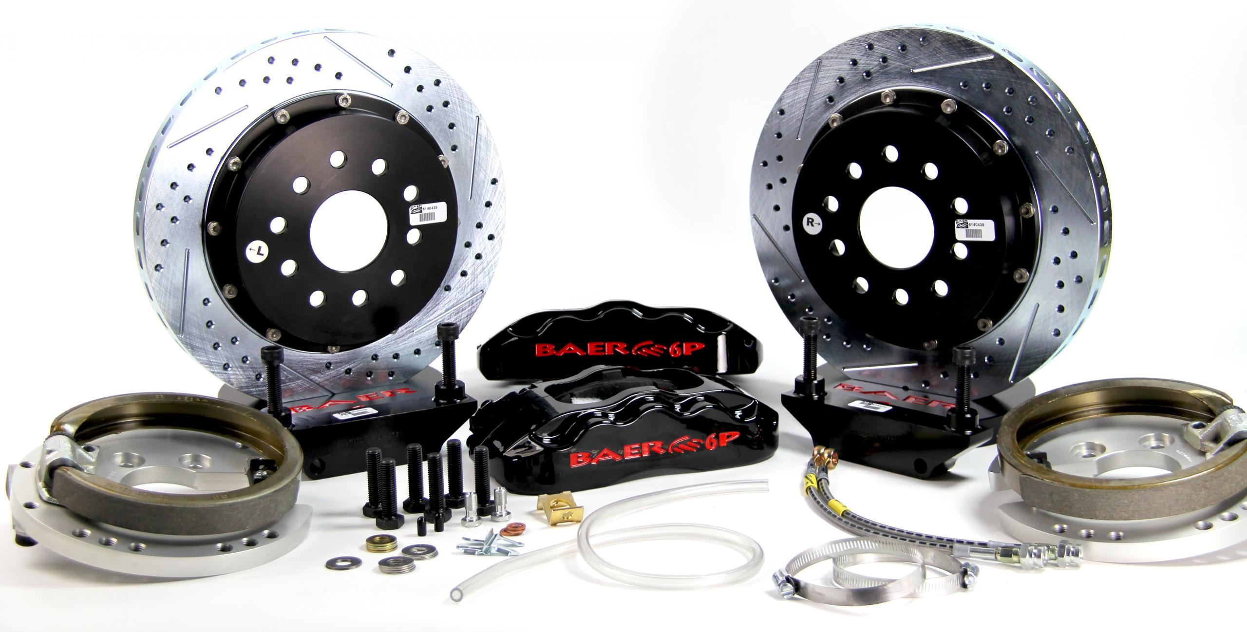 Baer Brakes 4302359B Pro-Plus Rear Brake Kit with 6 Piston Calipers and 14-Inch Drilled and Slotted Two-Piece Aluminum Rotors for GM G-Body 1978-87