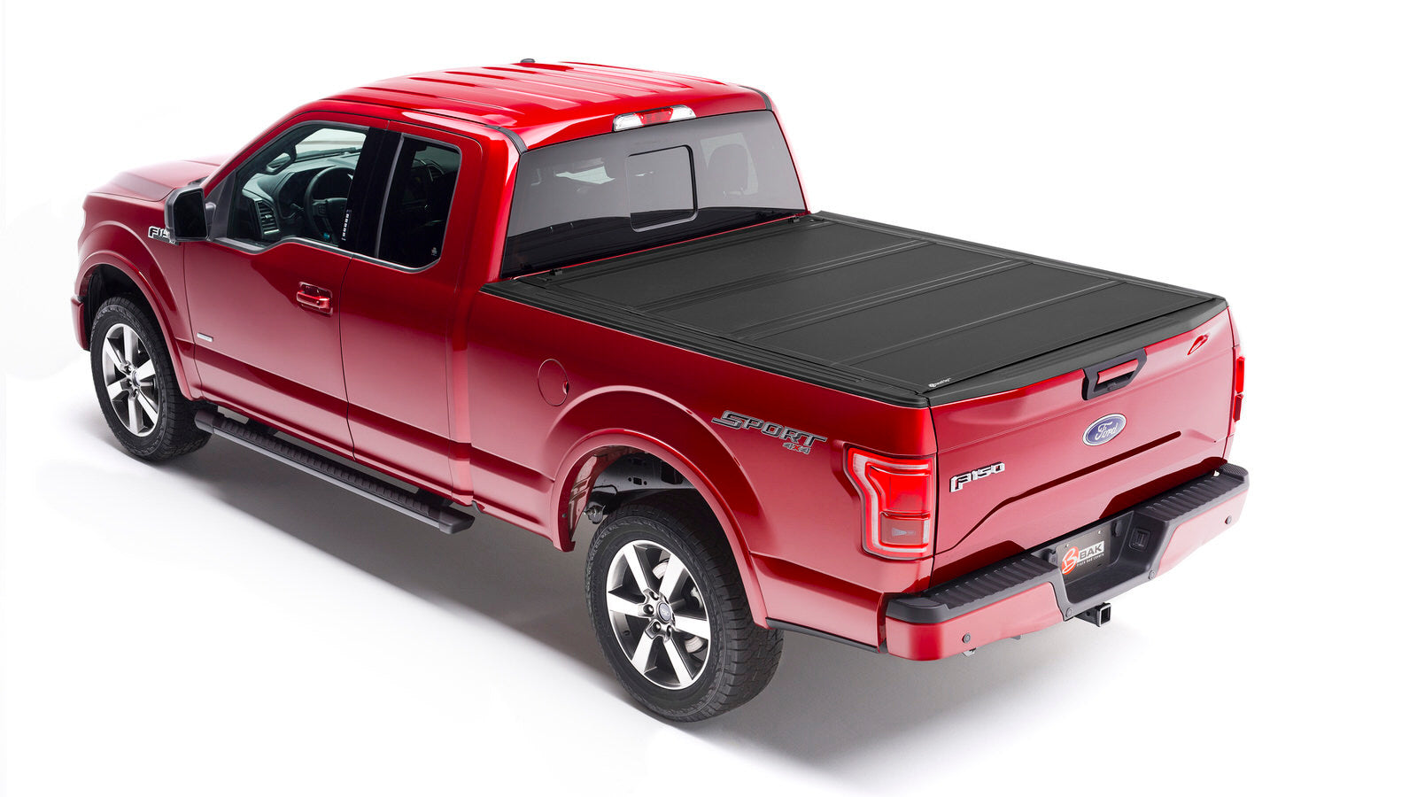 BAK Industries BAKFlip MX4 Tonneau Cover for Ford F-150 5 ft 6 in Bed, Folding Clamp-On Aluminum with Foam, Black Powder Coat