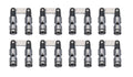 BAM ROLLER LIFTERS BAMBAM-B-2001-16BB1 SBC Solid Roller Lifter Set .842 inch OD with Link Bar and 0.300 inch Height for Small Block Chevy