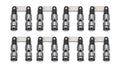 BAM ROLLER LIFTERS BAM-B-2002-16BB1 SBC Solid Roller Lifter Set, 0.842 Inch OD, 0.300 Inch Taller, 0.180 Inch Offset, Link Bar Design, Small Block Chevy