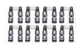 BAM ROLLER LIFTERS SBC Solid Roller Lifter Set .904 Inch OD with .210 Inch Offset, Link Bar Design, 16 Pieces