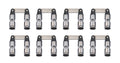 BAM ROLLER LIFTERS BAM-B-2040-16-X1-BB4 LS Series Mechanical Roller Lifters, 0.904 Inch Diameter, Double Offset, Set of 16
