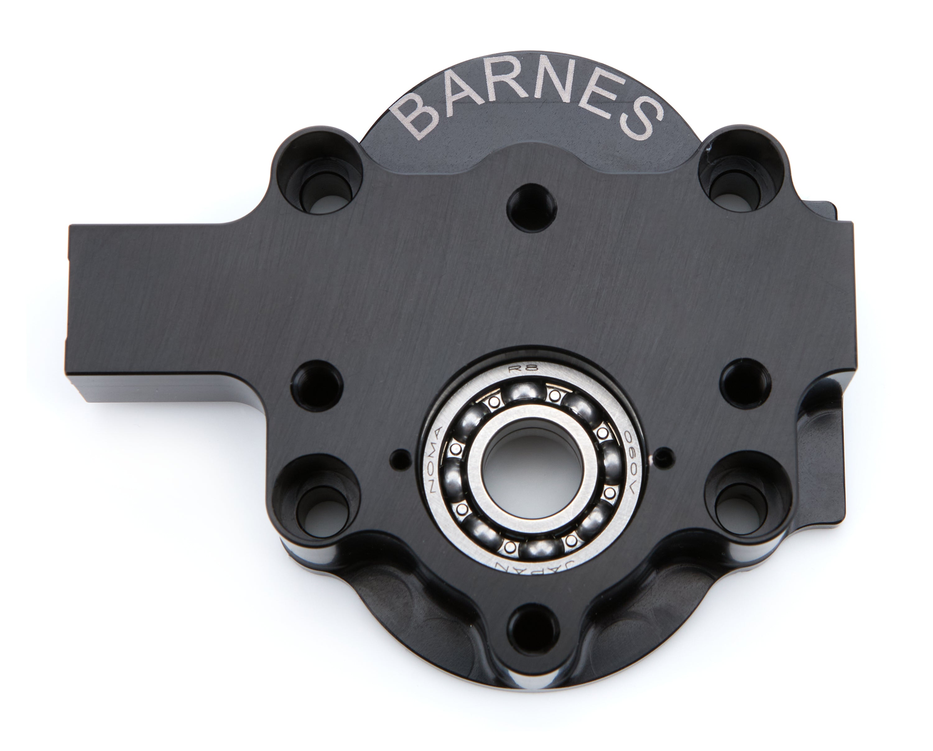 Barnes BYP-004 Oil Pump Bypass Section with 1/2-20 Female O-Ring Inlet and Outlet, Aluminum, Black Anodized