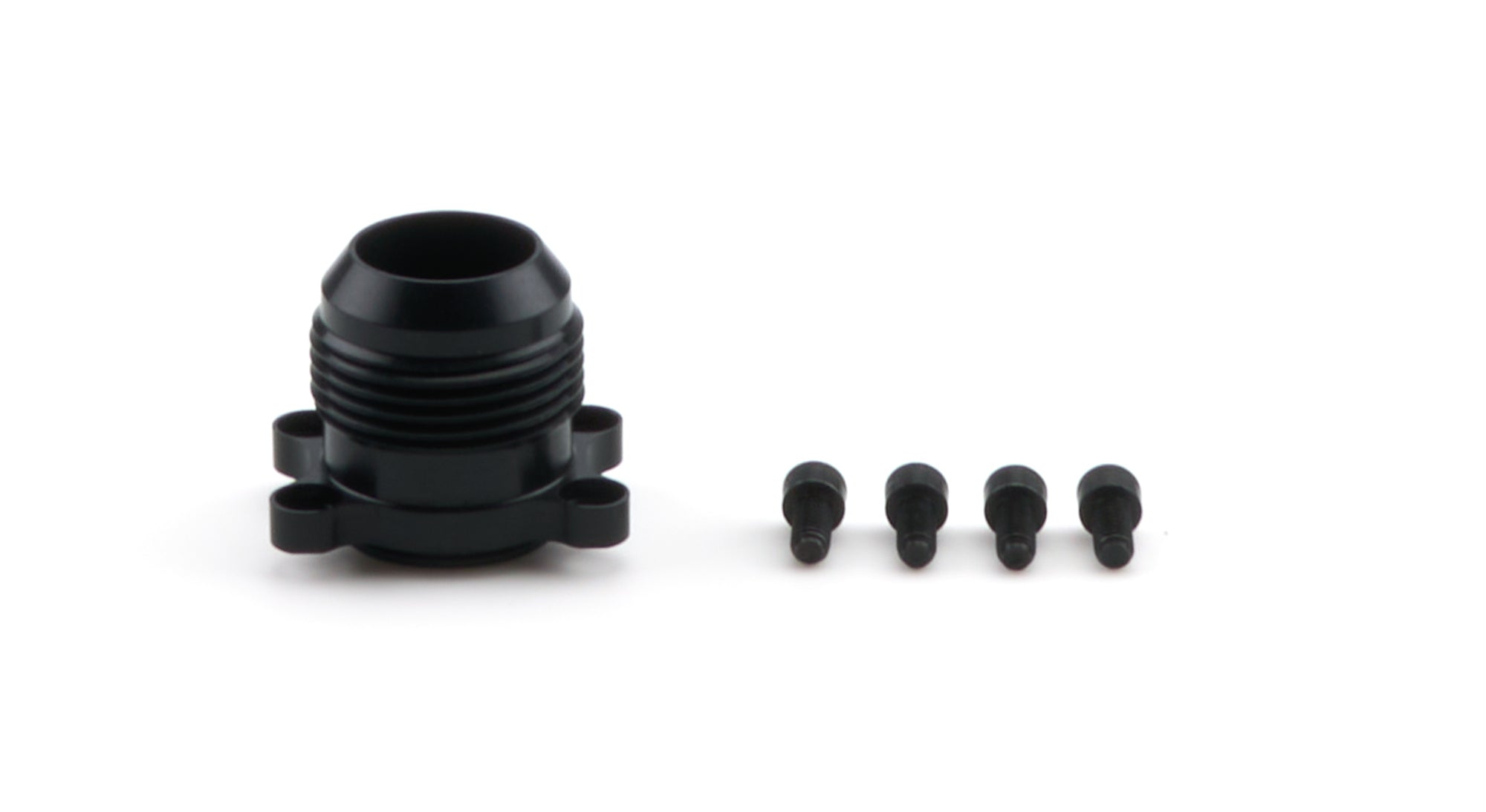 Barnes FIT-16BO Oil Pump Fitting - 16 AN Male Aluminum Black Anodized