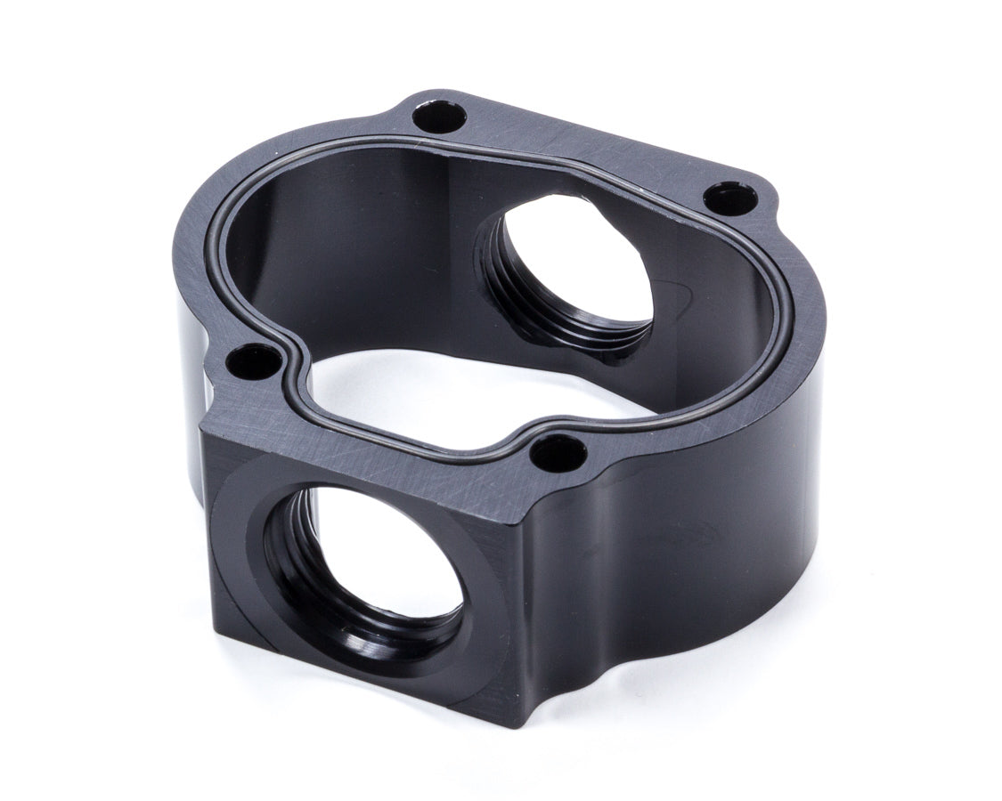 Barnes Oil Pump Body GHS-021 with 1.375 Inch Gear Width, 12 AN Inlet and Outlet, Aluminum, Black Anodized Finish