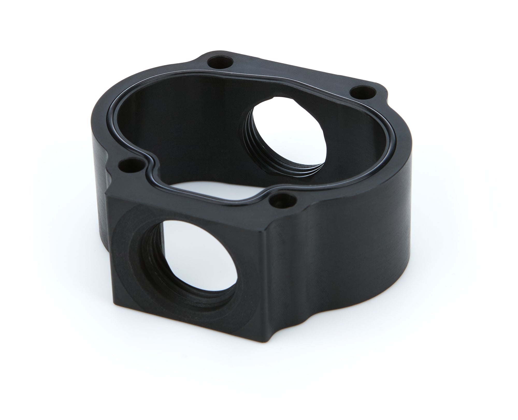 BARNES GHS-028 Cast Iron Oil Pump Body with 1.375 Inch Gear Width, 12 AN Inlet and Outlet