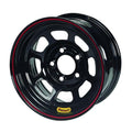 Bassett 37SP3L 13x7 Inch D-Hole Beadlock Steel Wheel with Black Powder Coat Finish