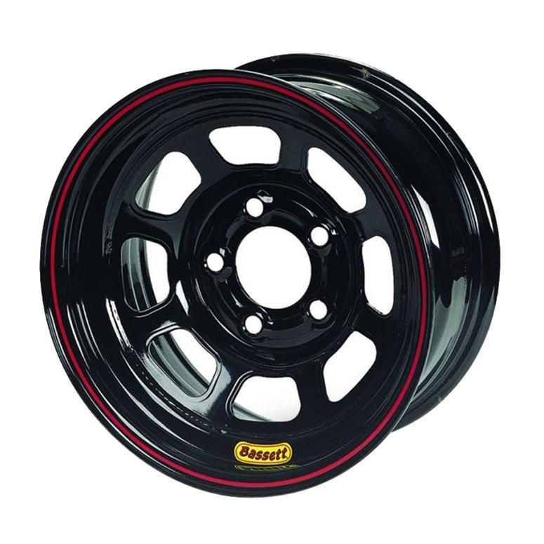 Bassett 37SP3L 13x7 Inch D-Hole Beadlock Steel Wheel with Black Powder Coat Finish