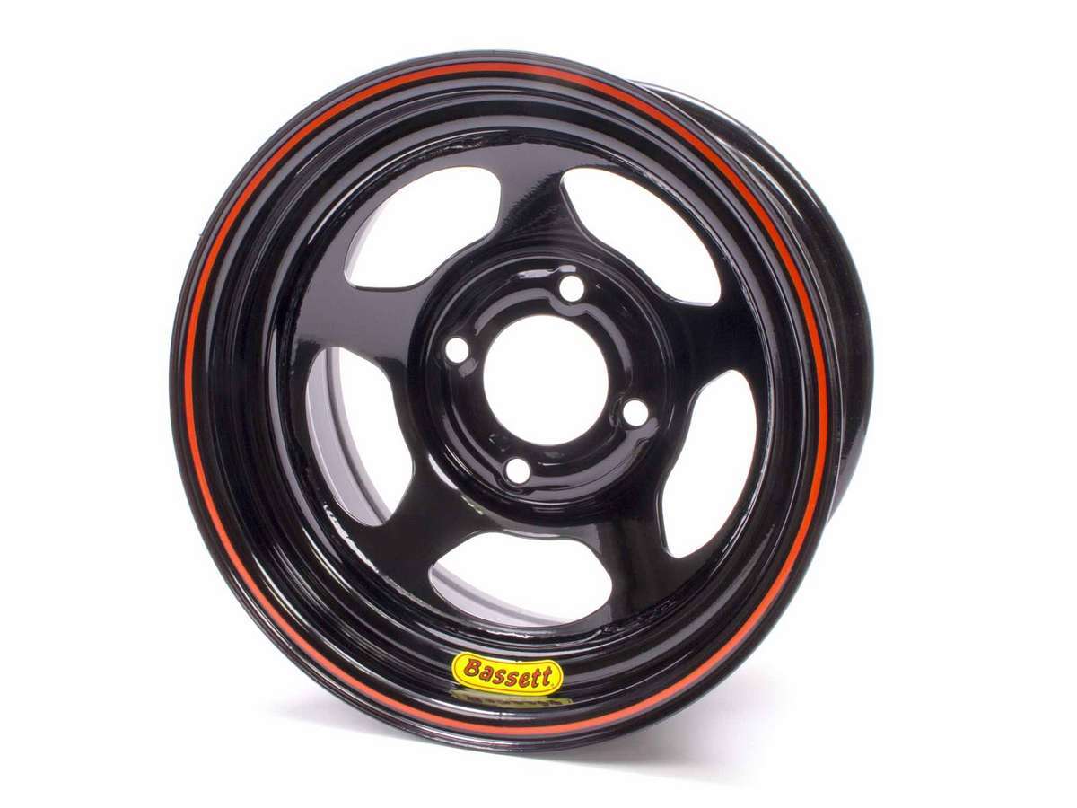 Bassett 37ST3 Inertia Advantage 13x7 Inch Steel Wheel with Black Powder Coat Finish