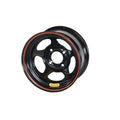 Bassett 38SH3 Inertia Advantage 13x8 Inch Steel Wheel with 3 Inch Backspace and 4x100mm Bolt Pattern, Black Powder Coat Finish