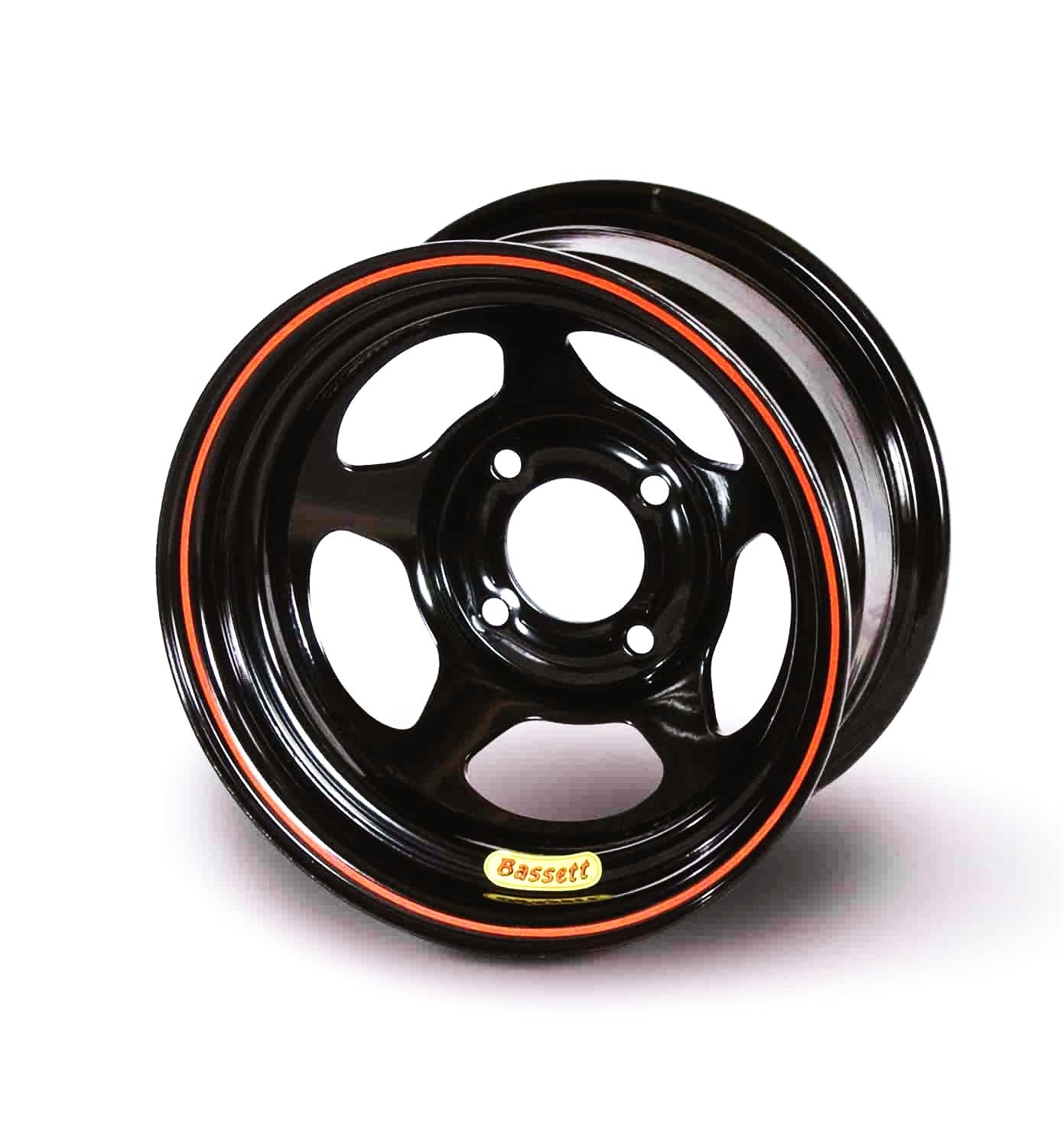 Bassett Wheel 38SN2 13 Inch by 8 Inch Steel D-Hole Wheel with Black Powder Coat Finish