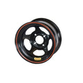 Bassett Wheel 38SP3 13x8 Inch D-Hole Steel Wheel with 4.25-Inch Bolt Pattern and Black Powder Coat Finish