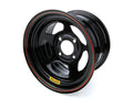 Bassett 38ST4 13x8 Steel Wheel with 4-Inch Backspacing and 4x4.50 Bolt Pattern, Black Powder Coat Finish