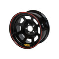 Bassett 47SF375 14x7 Inch Steel Wheel with Black Powder Coat Finish and 8 Spoke D-Hole Design