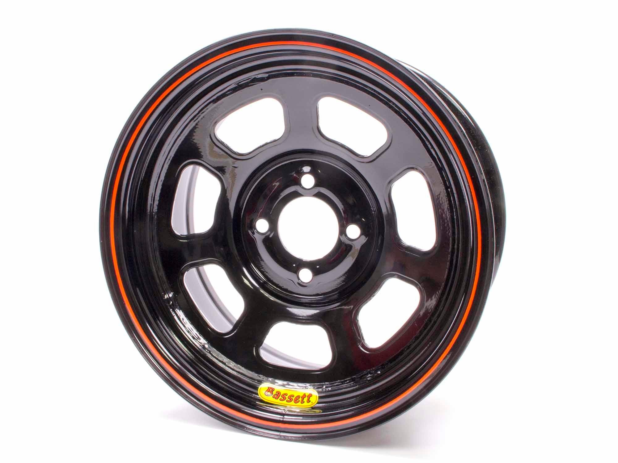 Bassett 47SH2 14x7 D-Hole Lightweight Steel Wheel with Black Powder Coat Finish