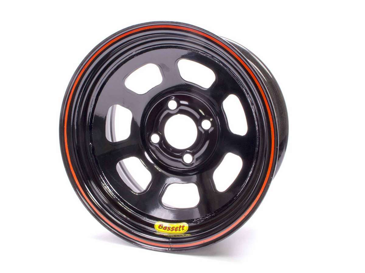 Bassett 47SP3 14x7 D-Hole Lightweight Steel Wheel with Black Powder Coat Finish