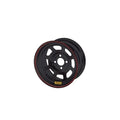 Bassett 47ST4 14x7 Inch Black Steel Wheel with 4x4.50 Bolt Pattern and 4 Inch Backspace