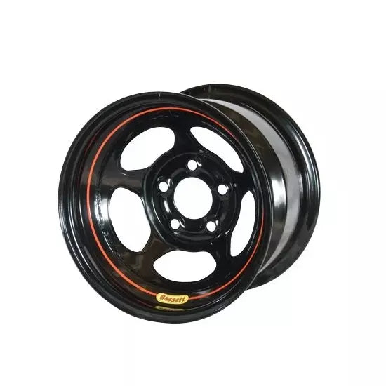Bassett 50L52 Wheel 15x10 Inches Black Inertia Steel with 5x5 Bolt Pattern and 2 Inch Backspace