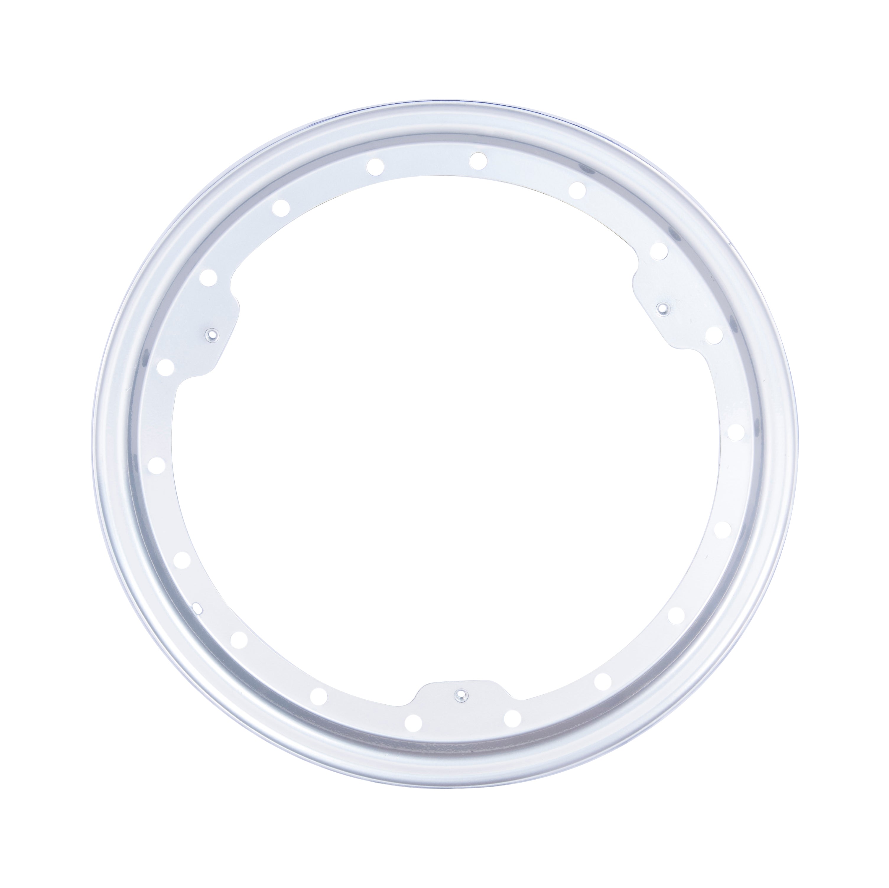 Bassett 50LKS Beadlock Ring for 15-Inch Steel Wheels, 3-Tab, Silver Powder Coat