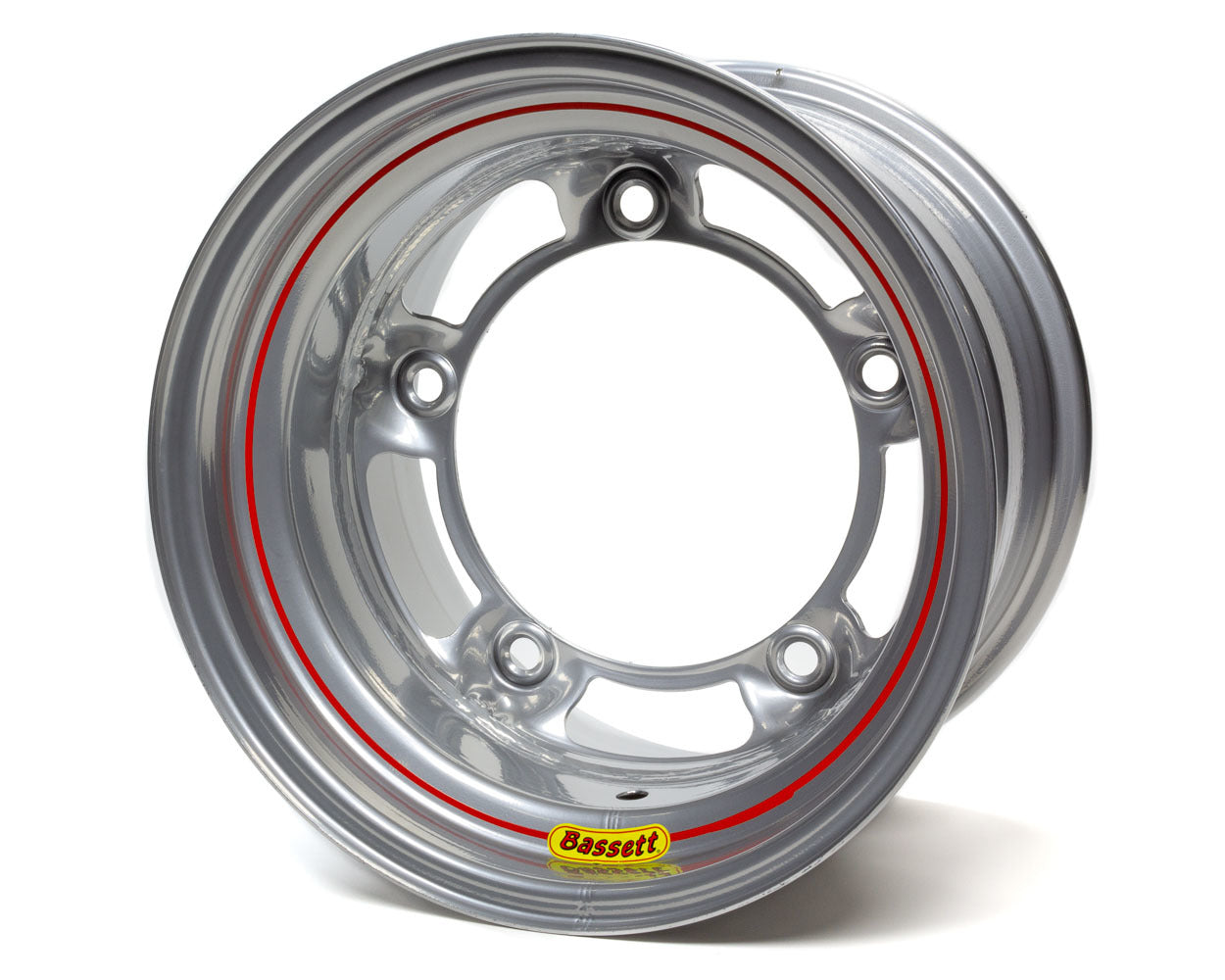 Bassett 50SR5S-LW 15x10 Wide 5 Steel Wheel with Silver Powder Coat Finish