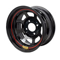 Bassett 57RH3 15 Inch x 7 Inch DOT Street Legal Steel Wheel with Black Powder Coat Finish, 4x100mm Bolt Pattern