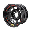 Bassett Wheel 15x7 Inch DOT Street Legal Steel Wheel with Black Powder Coat Finish, 5x100mm Bolt Pattern
