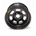 Bassett 57RT2 Wheel 15x7 Inches Beaded DOT Black Steel with 4.50 Inch Bolt Pattern and 2 Inch Backspacing