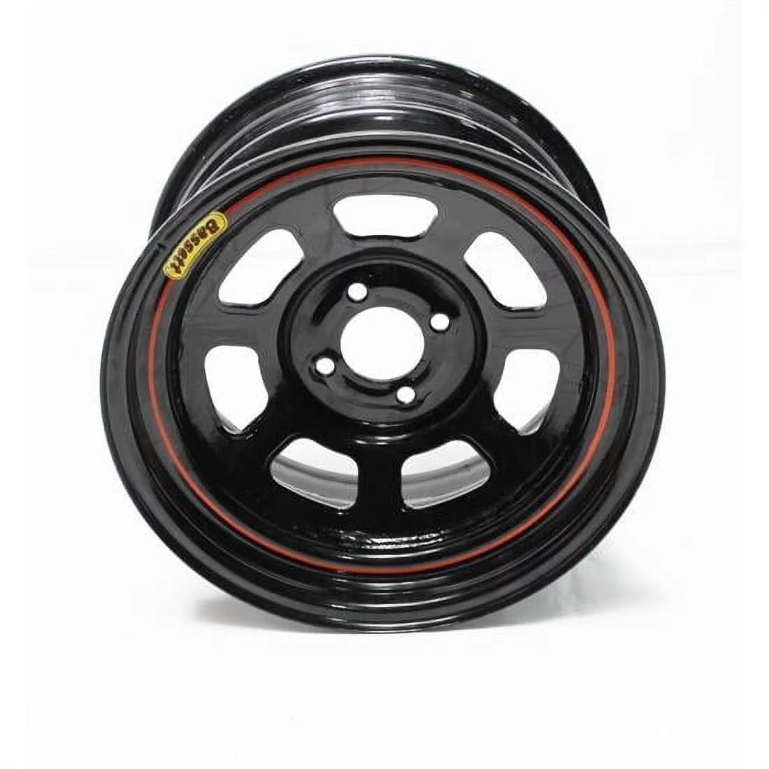Bassett 57RT2 Wheel 15x7 Inches Beaded DOT Black Steel with 4.50 Inch Bolt Pattern and 2 Inch Backspacing