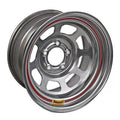 Bassett 57SF375S Wheel 15x7 Inches Steel Silver Powder Coat with 5x4.5 Bolt Pattern