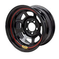 Bassett 57SH35 Steel D-Hole Wheel 15x7 Inches Black Powder Coat Finish