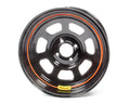 Bassett 57SH4 15x7 Steel Wheel with Black Powder Coat Finish and 4-Inch Backspacing for 4x100mm Bolt Pattern