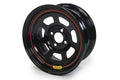 Bassett 57SP4 15x7 D-Hole Steel Wheel with Black Powder Coat Finish, 4-Inch Backspace, 4x4.25 Bolt Pattern