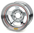BASSETT 58A53IC 15x8 Inertia Chrome Steel Wheel with Five-Spoke Beaded Design and 5x5 Bolt Pattern