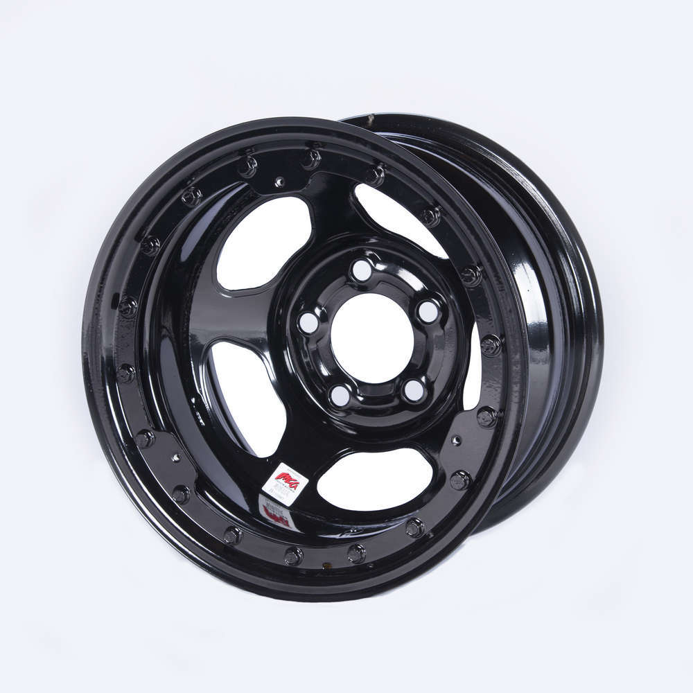 BASSETT 58A53ILK Inertia Advantage 15x8 Steel Beadlock Wheel with Black Powder Coat Finish