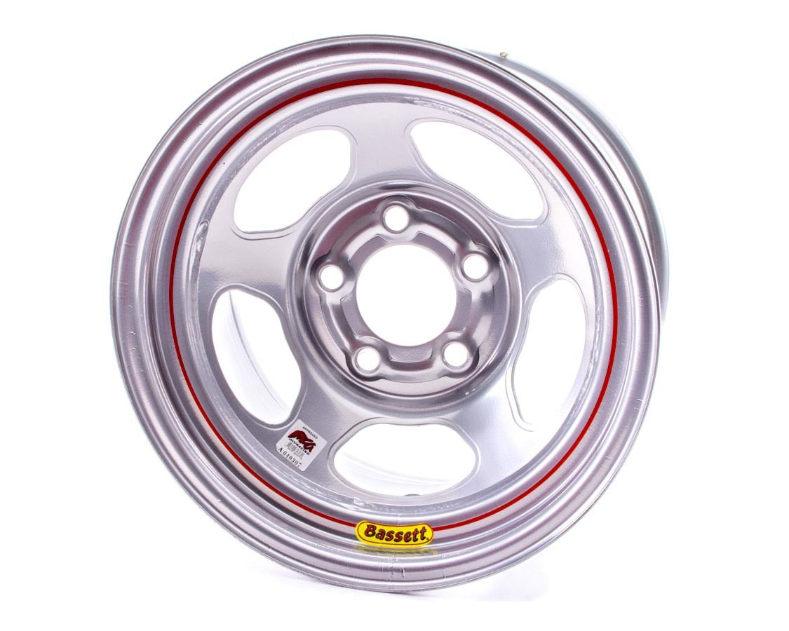 Bassett 58A54IS Inertia Advantage 15x8 Inch Steel Wheel with Silver Powder Coat Finish