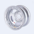 Basset Inertia Advantage 15x8 Steel Beadlock Wheel with Silver Powder Coat, 5x5 Bolt Pattern