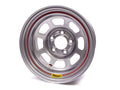 Bassett 58D51IS 15x8 IMCA Steel Wheel with D-Hole Design in Silver Finish