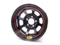 Bassett 58D52I 15x8 D-Hole IMCA Steel Wheel with Black Powder Coat Finish